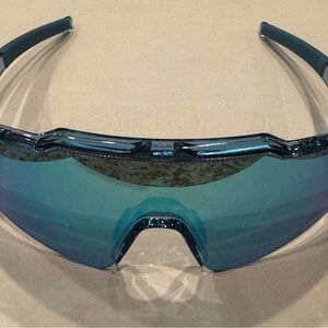 Blue Mirrored Shield Sunglasses